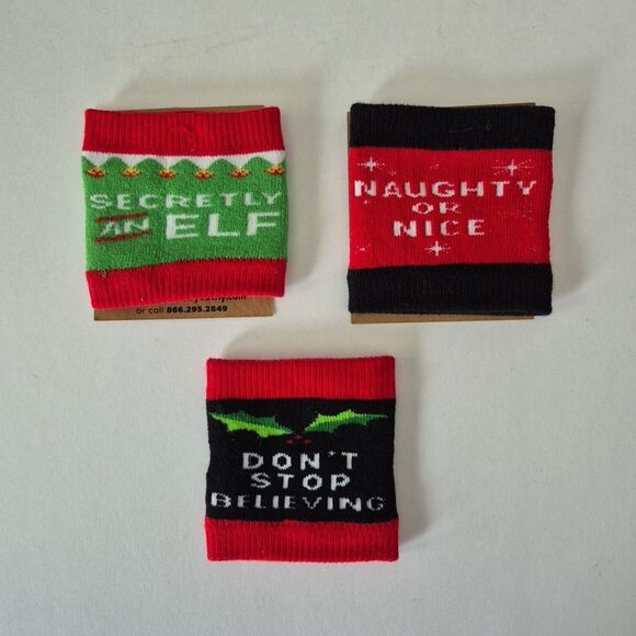 Primitives by Kathy Set of 3 Christmas Beverage Koozie Coffee Sipper Sleeves - Picture 5 of 5